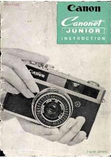 Canon Canonet Junior manual. Camera Instructions.